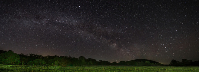 landscape of the night starry sky with the milky way