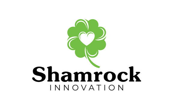 Creative Shamrock Green Clover Logo Design