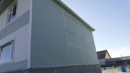 wall of a two-story residential building