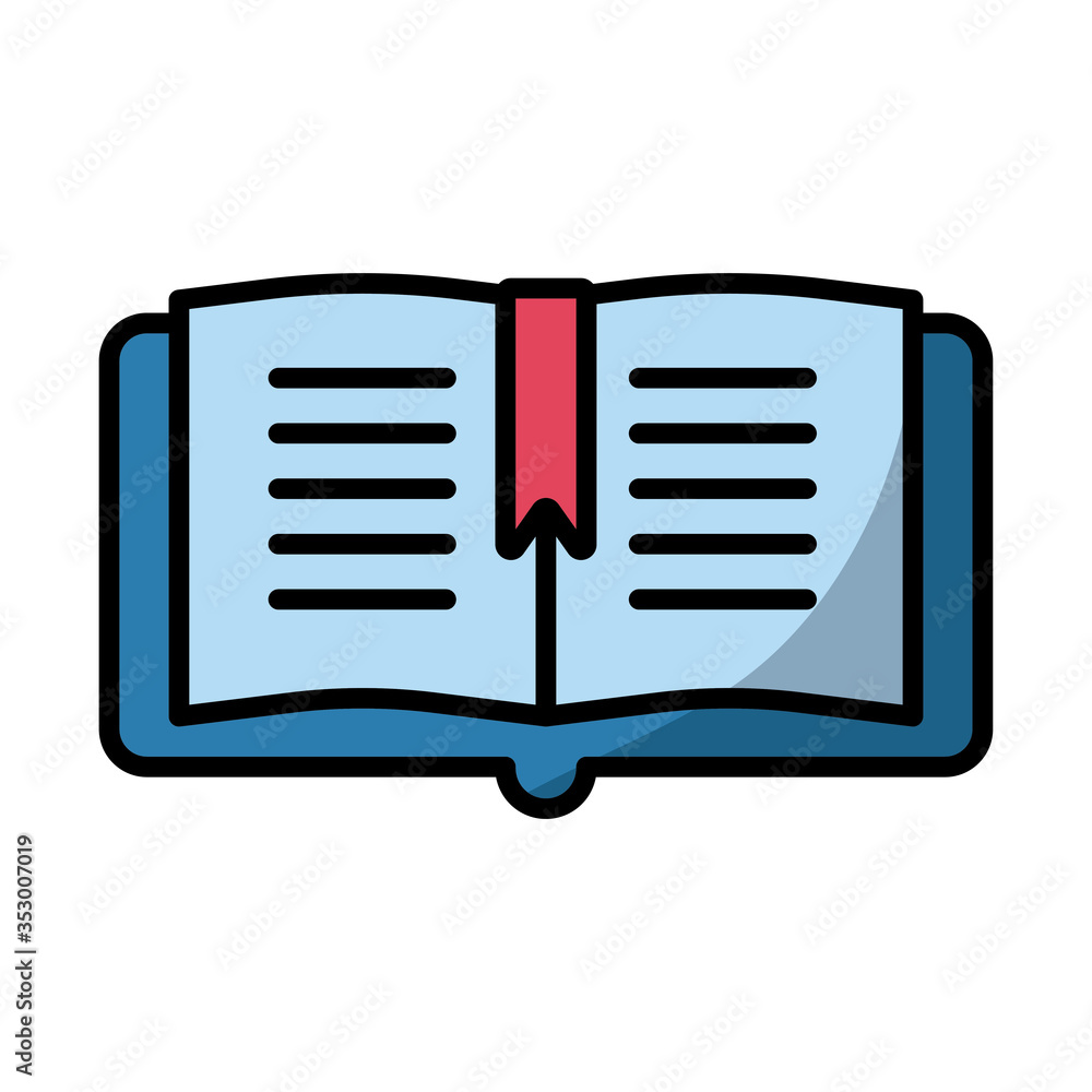 Poster text book open fill style