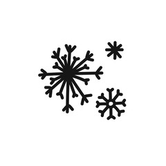 snowflakes doodle icon, vector illustration