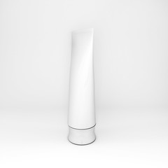 3d mock up render of tube of cream,  ointment or toothpaste from front side view