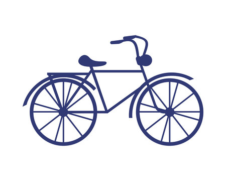 bicycle old vehicle isolated icon