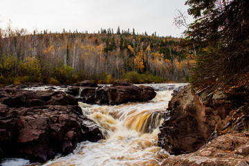 Rocky River Waterfall in the Forest