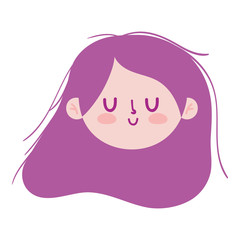 Isolated avatar woman cartoon vector design