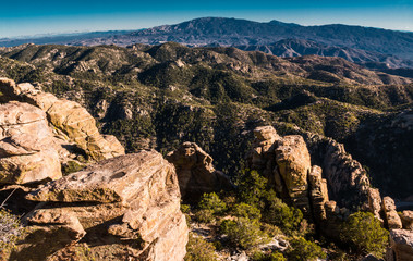 Tuscon Mountains From Windy Point Vista,Mount Lemmon, Santa Catalina Mountains, Coronado National Forest, Arizona, USA
