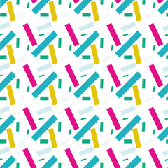 background geometric pattern with blue, yellow and pink objects