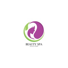 Beauty spa & beauty skin care logo vector icon template