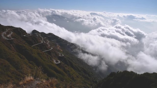 Time lapse of Zuluk, Sikkim, India