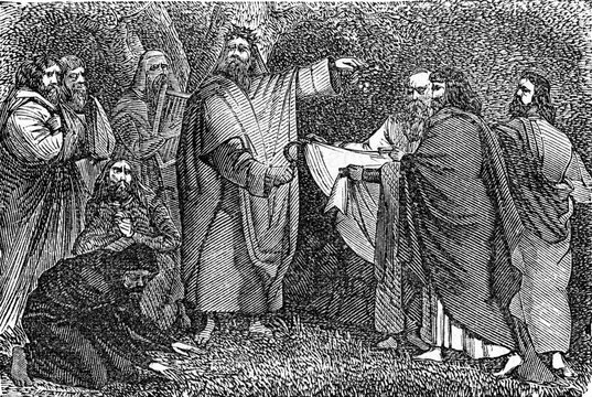 The druids. vintage illustration.