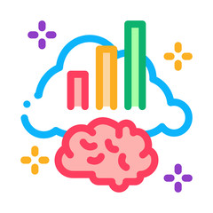 brainstorming chart icon vector. brainstorming chart sign. isolated contour symbol illustration