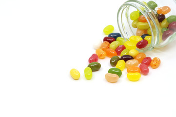 jelly beans isolated on white background