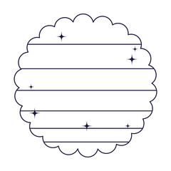 Isolated striped seal stamp vector design