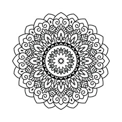 Floral Ornament Mandala Yoga Vector