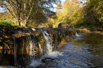 Image of a threshold on a mountain river.