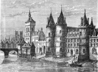 The Palace of the City, vintage illustration.