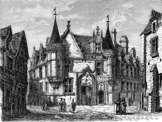 The Hotel de Sens, vintage illustration. © Morphart