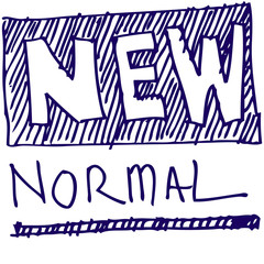 New Normal, Stamp and Illustration grunge vintage