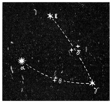Hyades astronomy, vintage illustration.