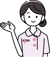 医療　女性　案内