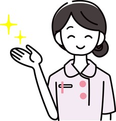 Fototapeta premium 医療 女性 案内