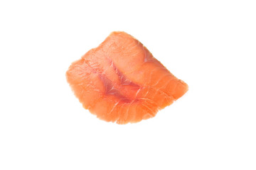 Fillet of red fish isolated on white background