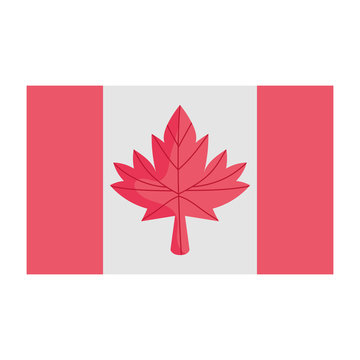 Isolated canadian flag vector design