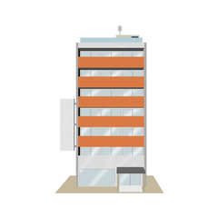 小規模なビルの3Dイラストレーション