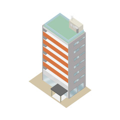 小規模なビルの3Dイラストレーション