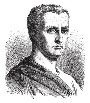 Gaius Marius. vintage illustration.