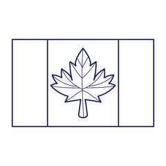 Isolated canadian flag vector design