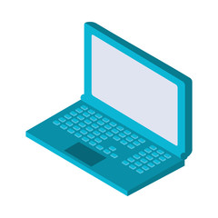 laptop computer portable isometric icon