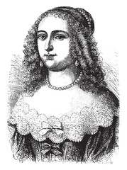 Marie de Rohan The Duchess of Chevreuse, vintage illustration.