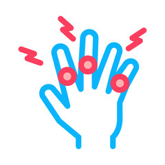 arthritis of finger joints icon vector. arthritis of finger joints sign. isolated contour symbol illustration