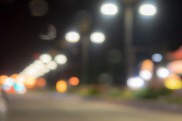Abstract and blurred background: Bokeh street light.