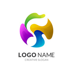 Music Note Colorful Logo Design, Playful Melody Sound Logo Vector