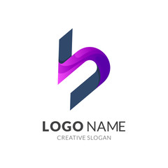 Simple Letter B Logo Design, Modern Initial Brand Name Logo Vector