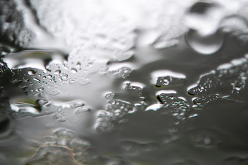 water drops on window glass.