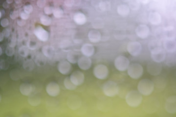 Water drop on glass bokeh.