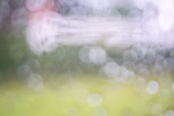 Water drop on glass bokeh.