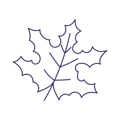 Isolated autumn maple leaf vector design