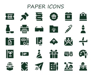 paper icon set