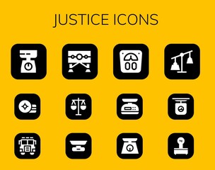 Modern Simple Set of justice Vector filled Icons