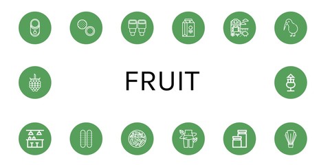 fruit icon set
