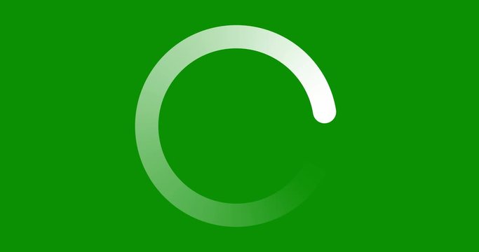 Simple Loading animation with green screen background