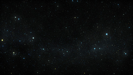 Night sky with stars sparkling on black background