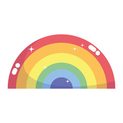 Isolated lgtbi half seal stamp vector design