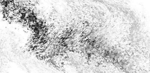 Abstract grungr monochrome halftone pattern. Vector illustration