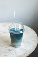 Coconut milk clitoria drink with spice