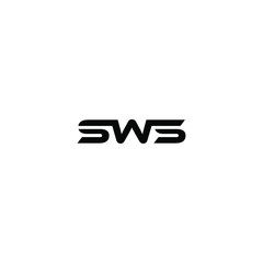 sws letter original monogram logo design